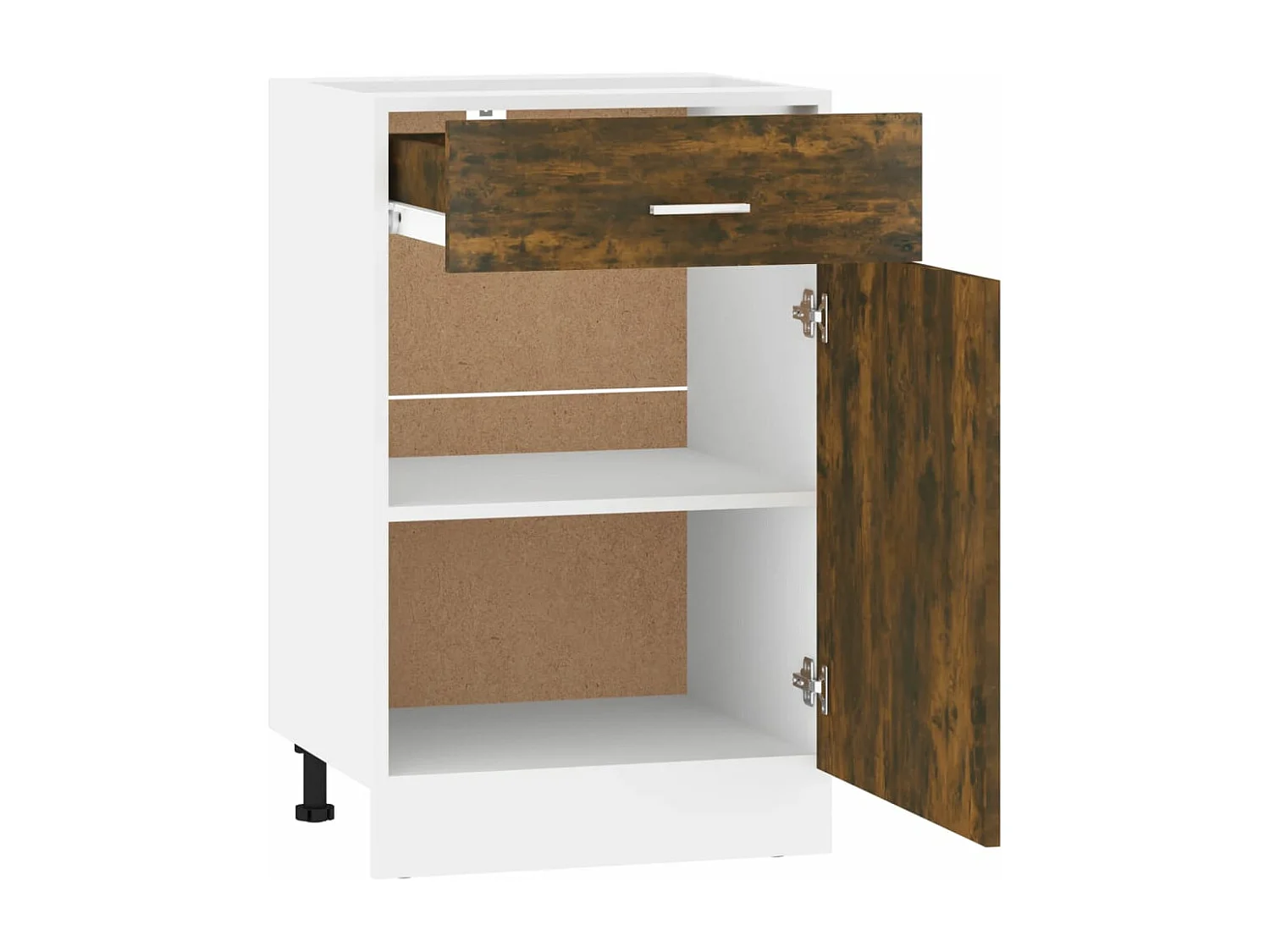 Armoire à tiroirs "Lyon" Chêne fumé 50 x 46 x 81,5 cm Bois d'ingénierie