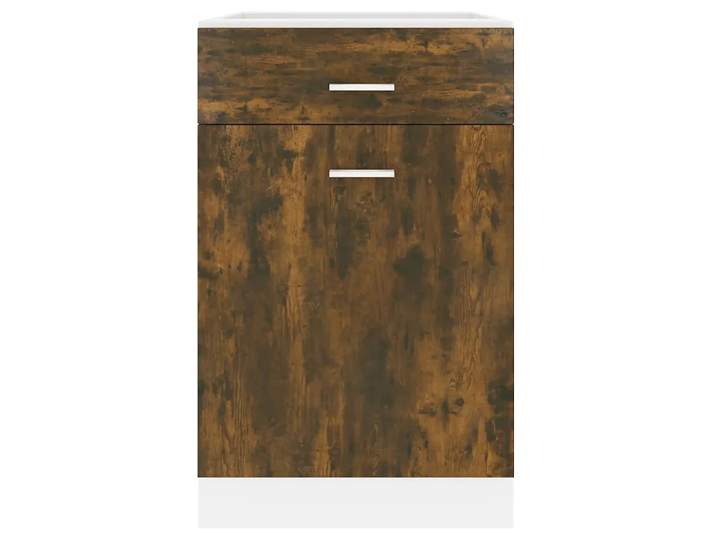 Onderkast met lade Lyon 50x46x81,5 cm bewerkt hout gerookt eiken