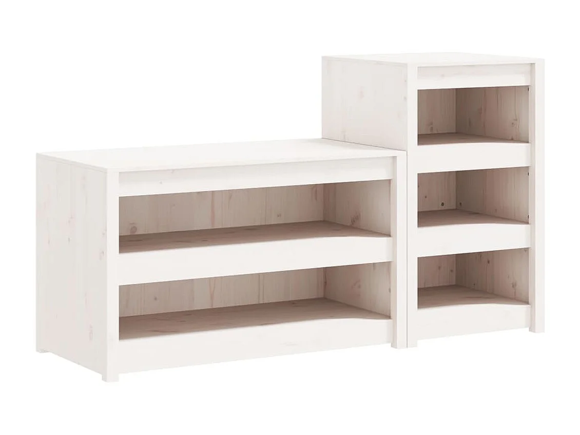 Keukenkasten voor buiten 2 st massief grenenhout wit