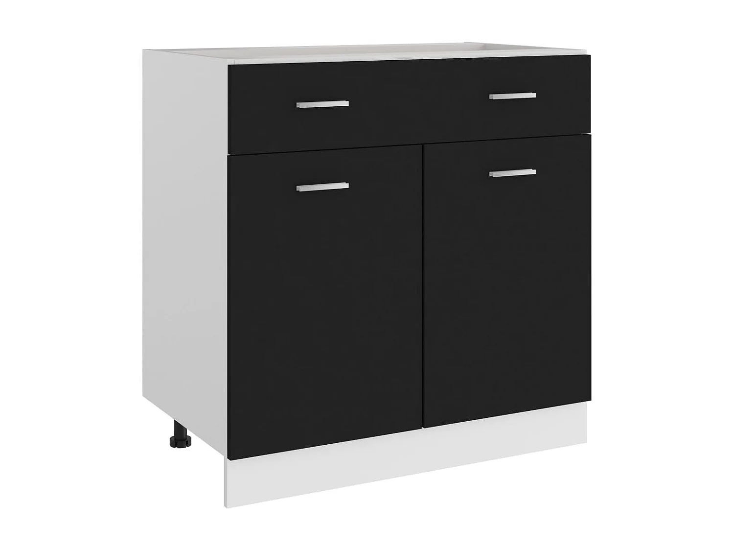 Armoire à tiroirs "Lyon" Noir 80 x 46 x 81,5 cm Bois d'ingénierie