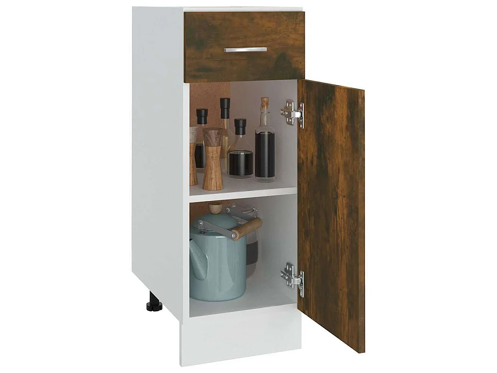 Armoire à tiroirs "Lyon" Chêne fumé 30 x 46 x 81,5 cm Bois d'ingénierie