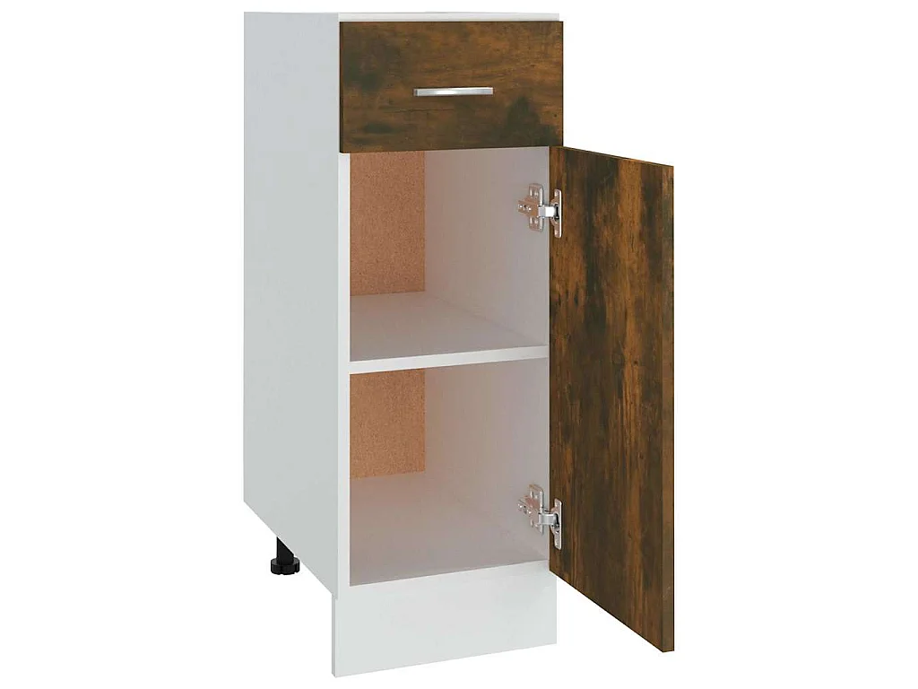 Armoire à tiroirs "Lyon" Chêne fumé 30 x 46 x 81,5 cm Bois d'ingénierie