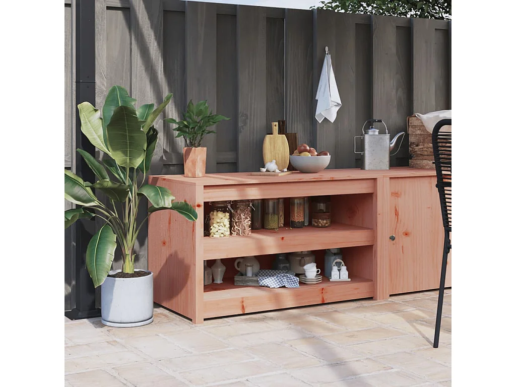 Outdoor-Küchenschrank MEPPEL  106x55x64 cm Massivholz Douglasie