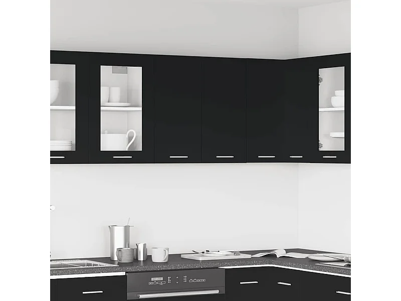 Armoire suspendue "Lyon" Noir 60 x 31 x 60 cm Bois d'ingénierie