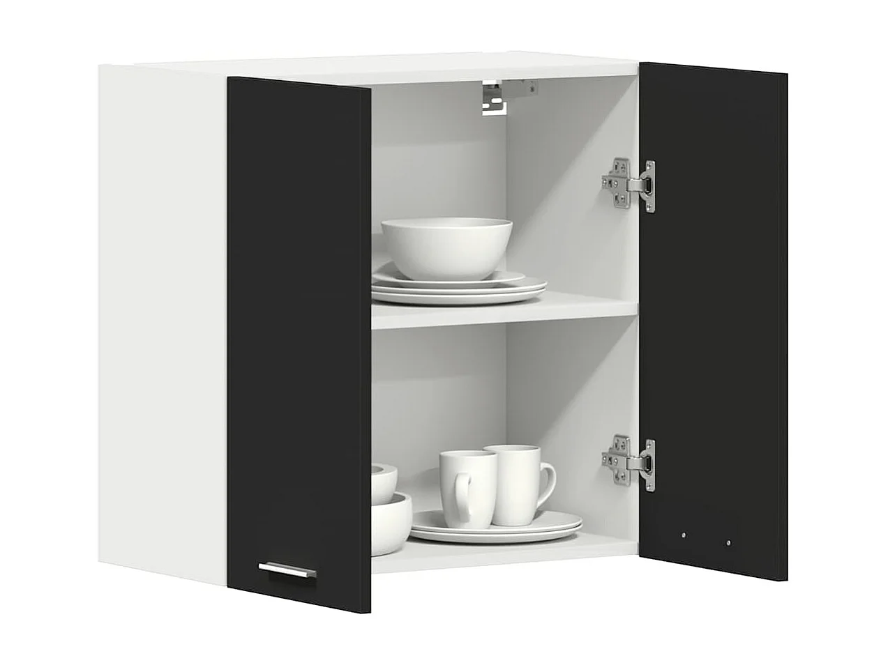 Armoire suspendue "Lyon" Noir 60 x 31 x 60 cm Bois d'ingénierie