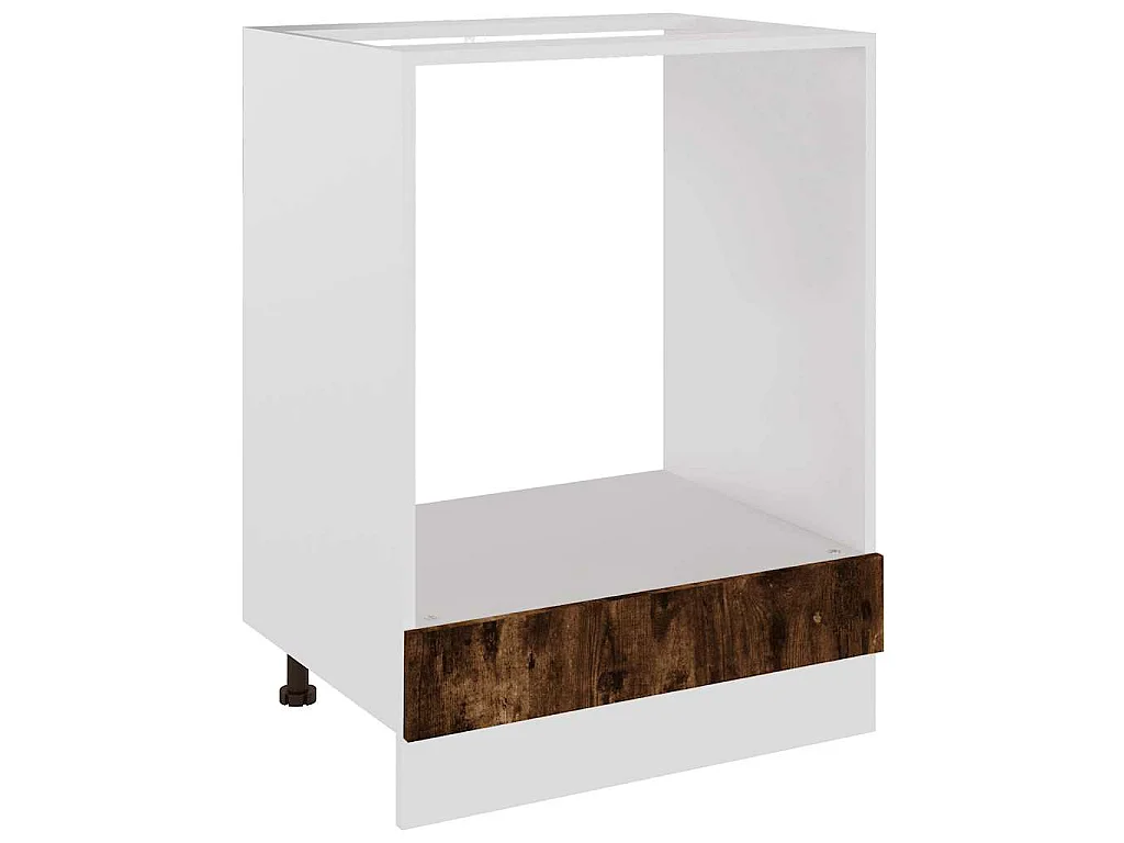 Ovenkast Lyon 60x46x81,5 cm bewerkt hout gerookt eikenkleurig