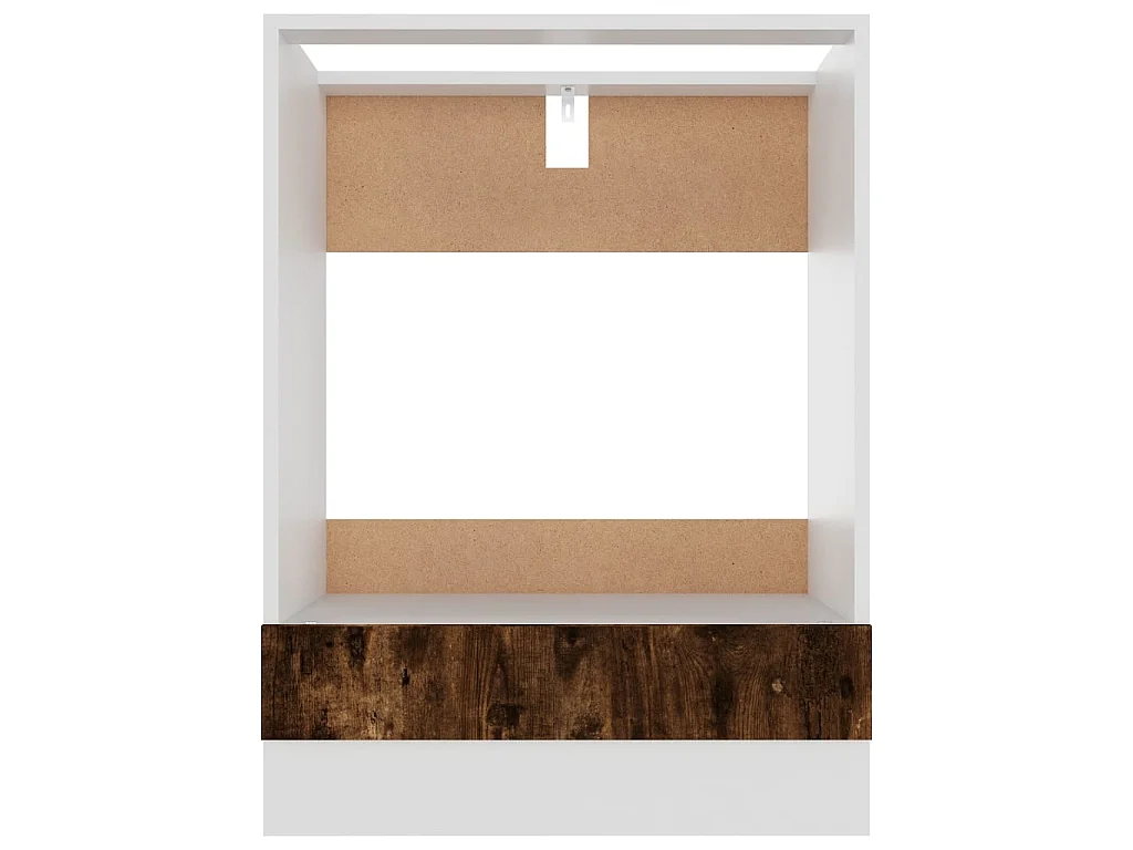 Ovenkast Lyon 60x46x81,5 cm bewerkt hout gerookt eikenkleurig