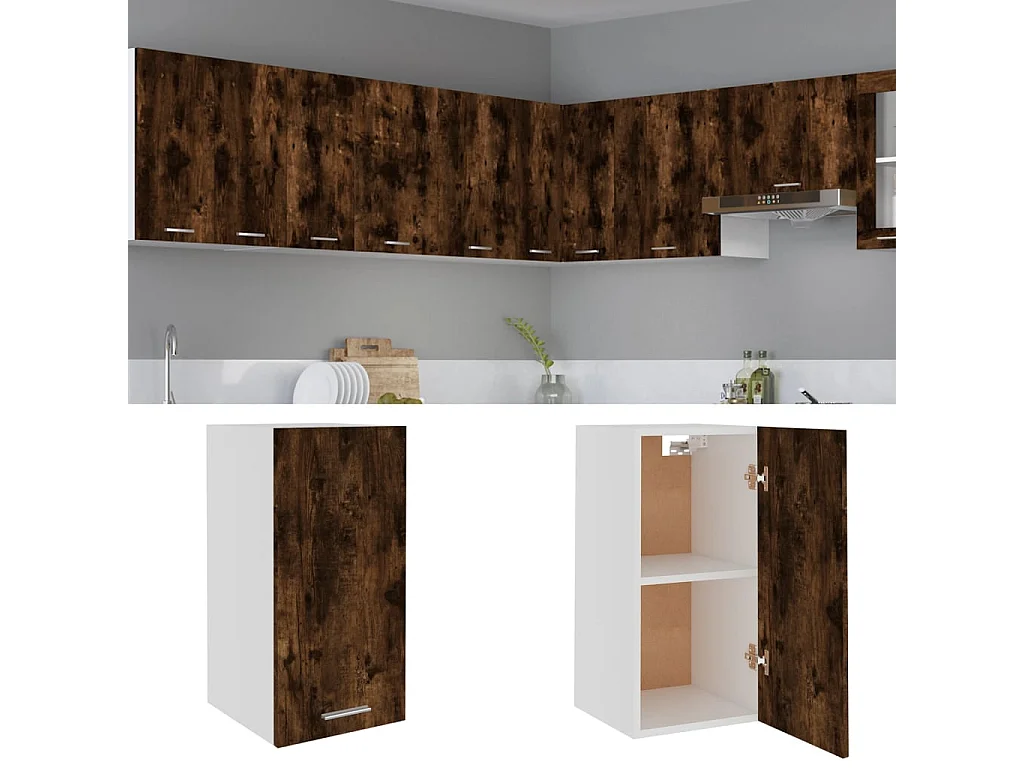 Hängeschrank Lyon Räuchereiche 29,5x31x60 cm Holzwerkstoff