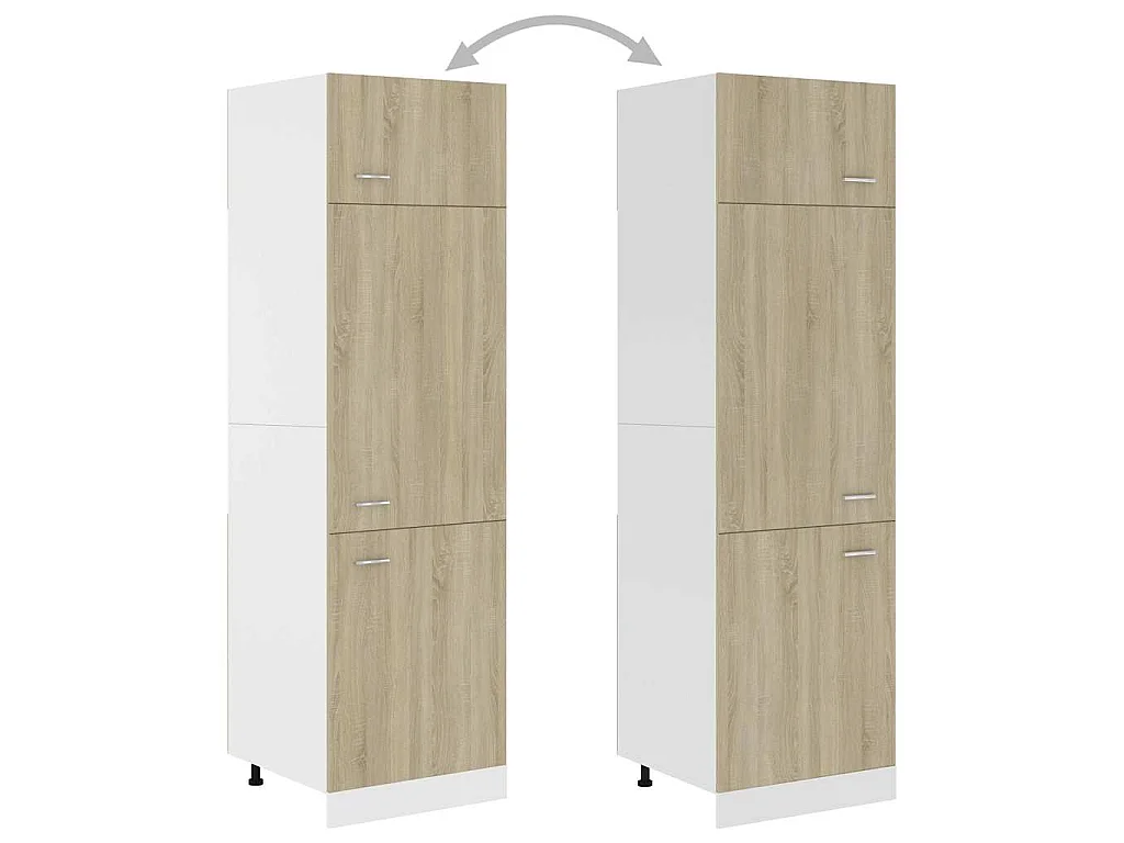 Armoire de réfrigérateur Chêne sonoma Bois d’ingénierie