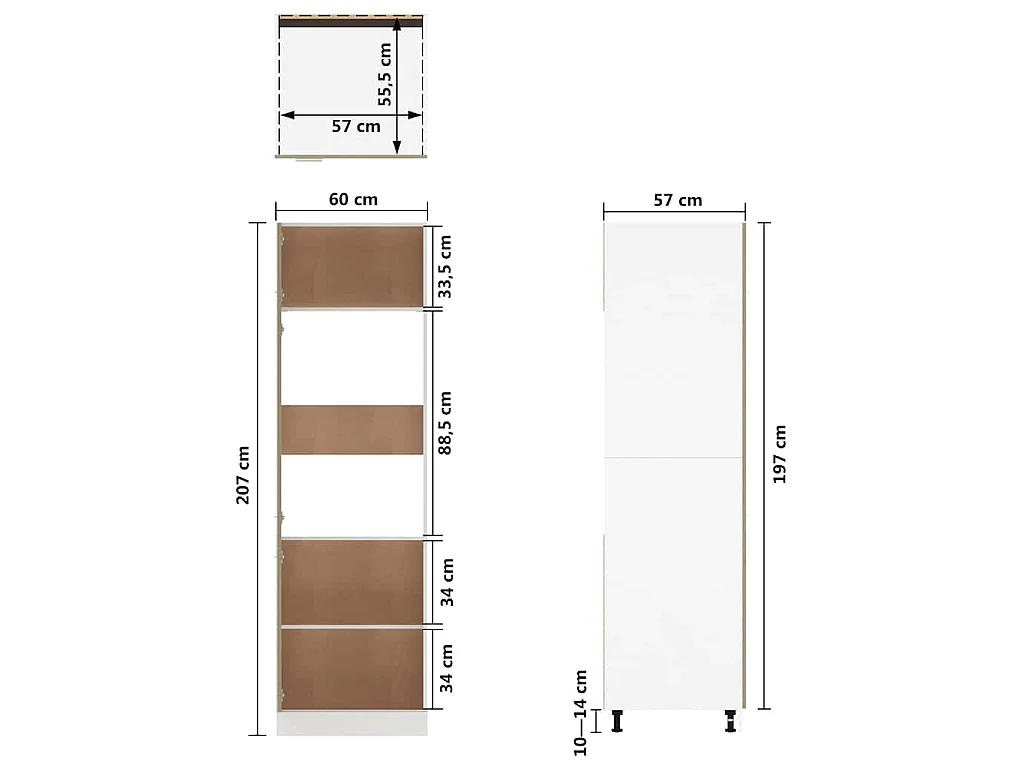 Armoire de réfrigérateur Chêne sonoma Bois d’ingénierie