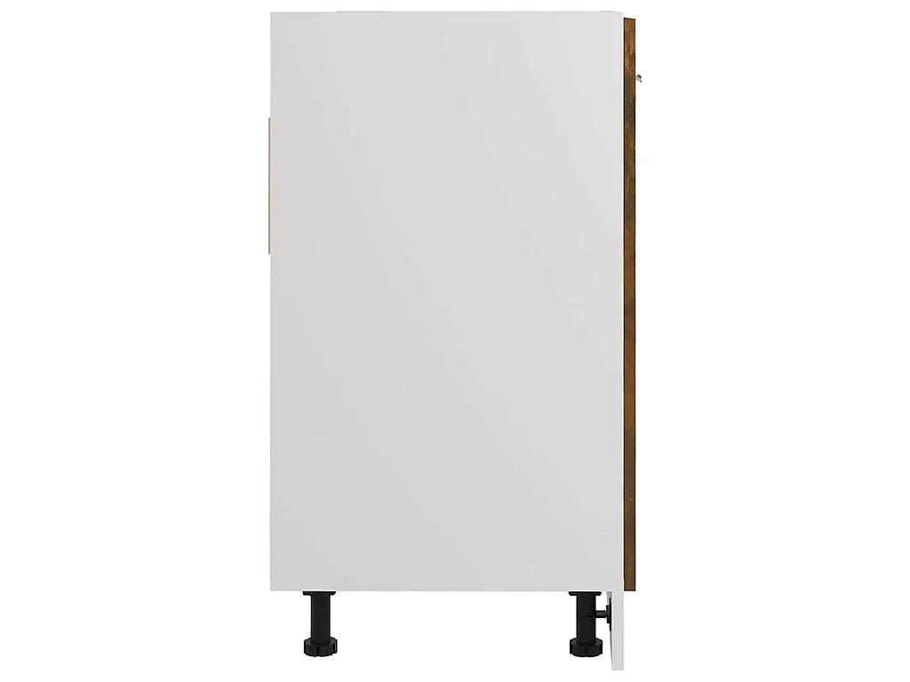 Meuble sous évier "Lyon" Chêne fumé 80 x 46 x 81,5 cm Bois d'ingénierie