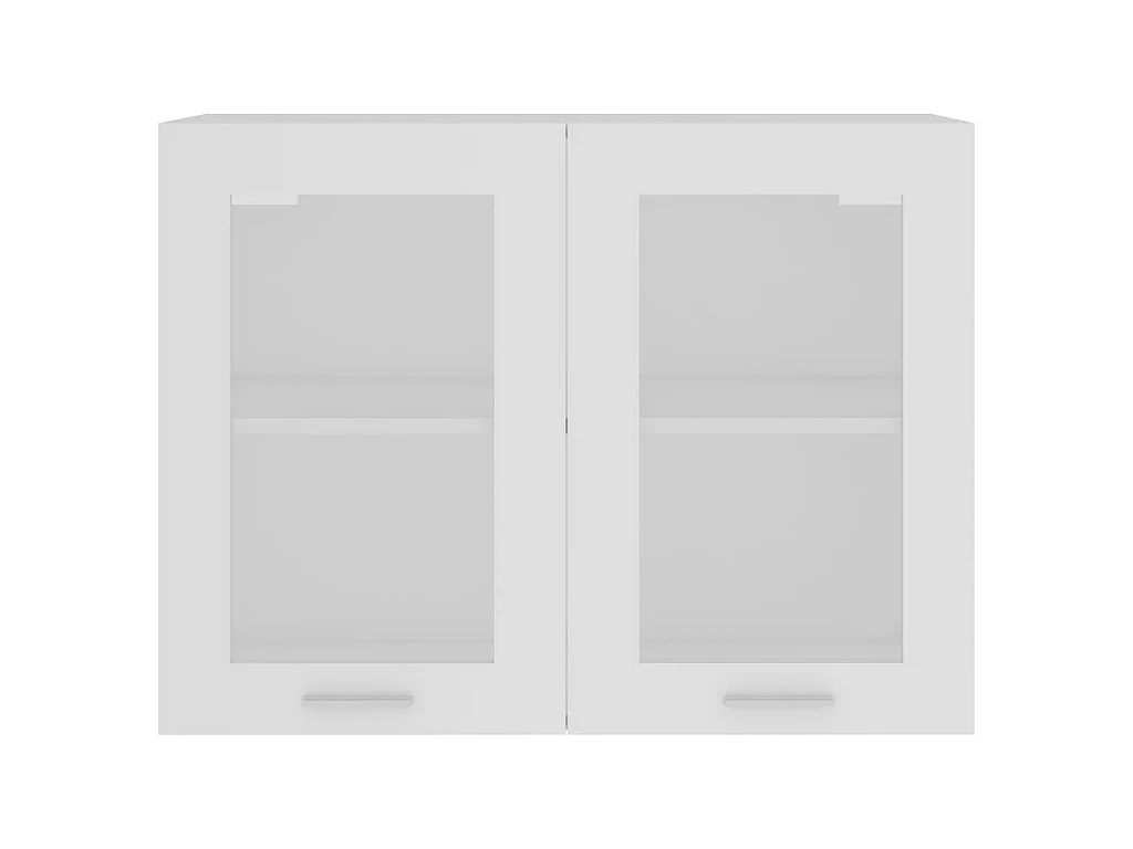 Vitrine suspendue "Lyon" Blanc 80 x 31 x 60 cm Bois d'ingénierie