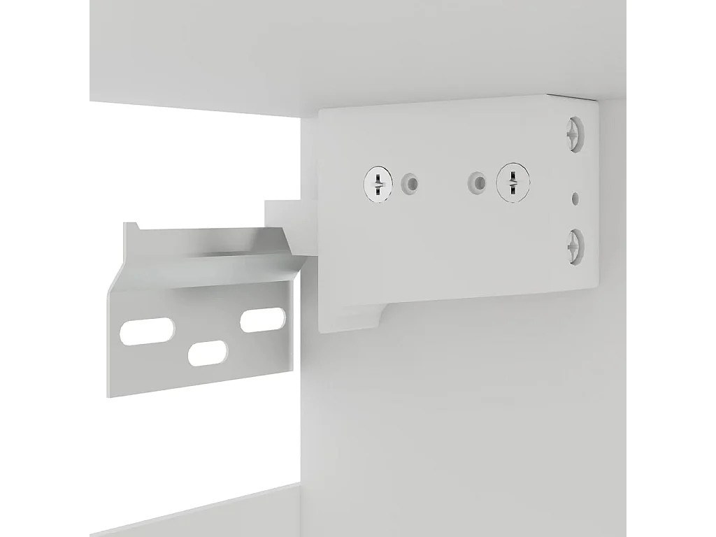 Vitrine suspendue "Lyon" Blanc 80 x 31 x 60 cm Bois d'ingénierie
