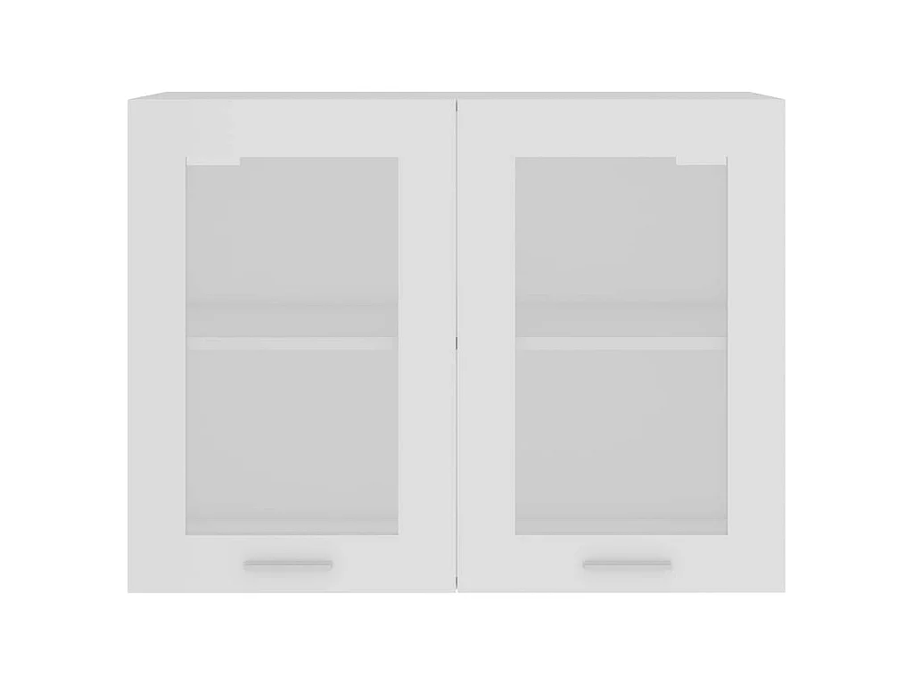 Vitrine suspendue "Lyon" Blanc 80 x 31 x 60 cm Bois d'ingénierie