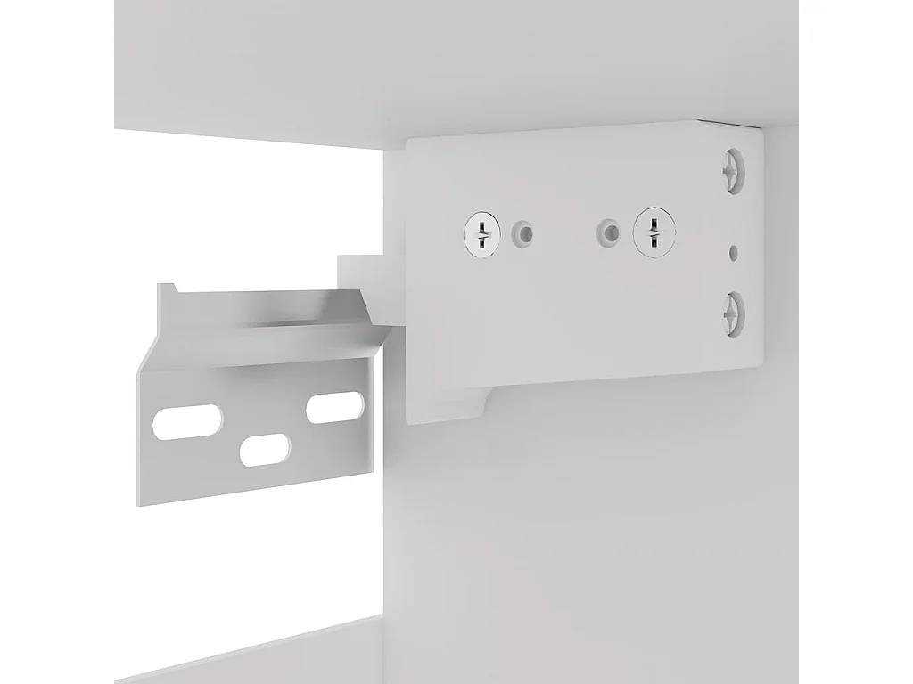 Vitrine suspendue "Lyon" Blanc 80 x 31 x 60 cm Bois d'ingénierie