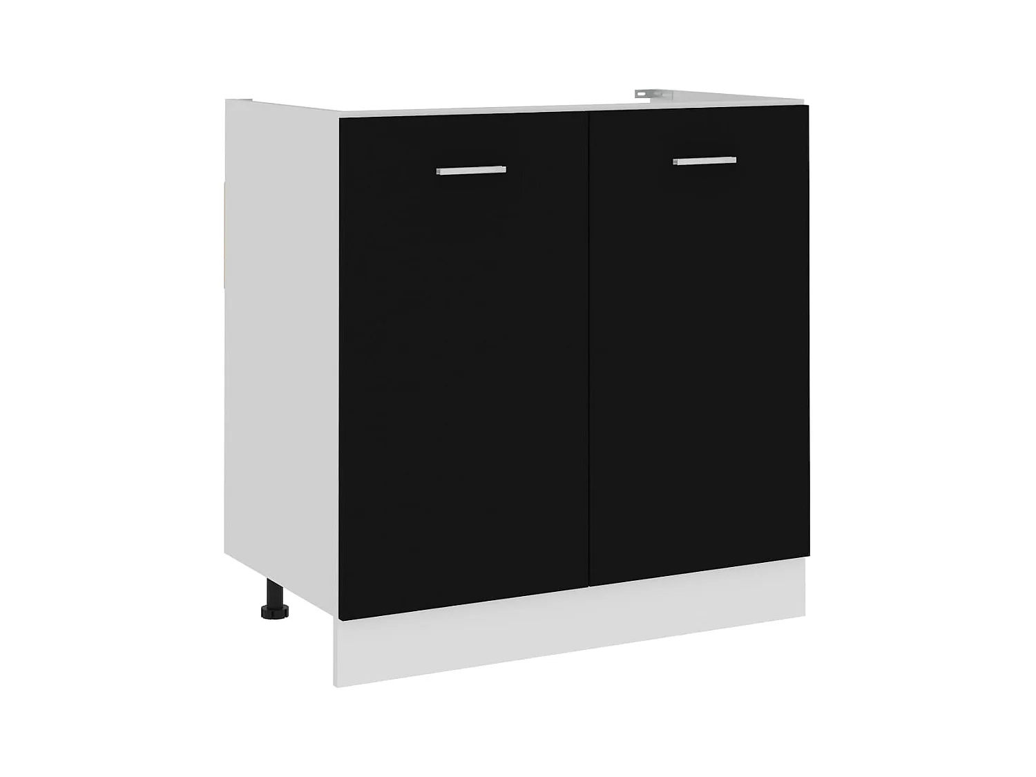 Meuble sous-évier "Lyon" Noir 80 x 46 x 81,5 cm Bois d'ingénierie
