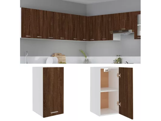 Kauf Unique Hängeschrank Braun Eichen-Optik 29,5x31x60 cm Holzwerkstoff