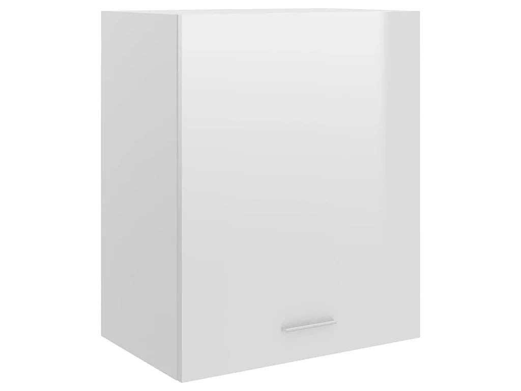 Armoire suspendue "Lyon" Blanc brillant 50 x 31 x 60 cm Bois d'ingénierie