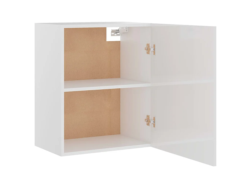 Hängeschrank Lyon Hochglanz-Weiß 50x31x60 cm Holzwerkstoff