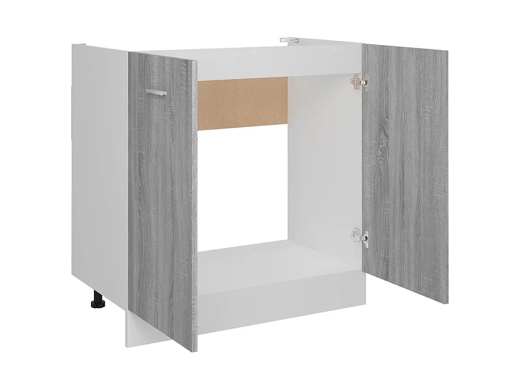 Mueble bajo fregadero "Lyon" gris Sonoma 80x46x81,5 cm madera de ingeniería