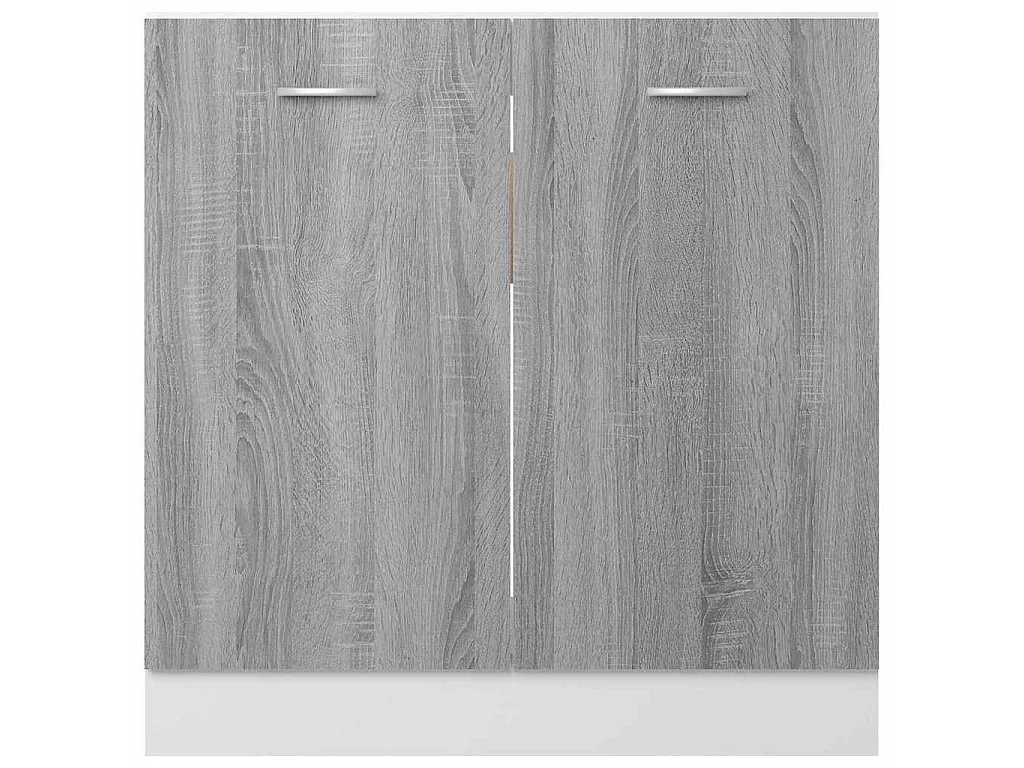 Gootsteenkast Lyon 80x46x81,5cm bewerkt hout grijs sonoma eiken