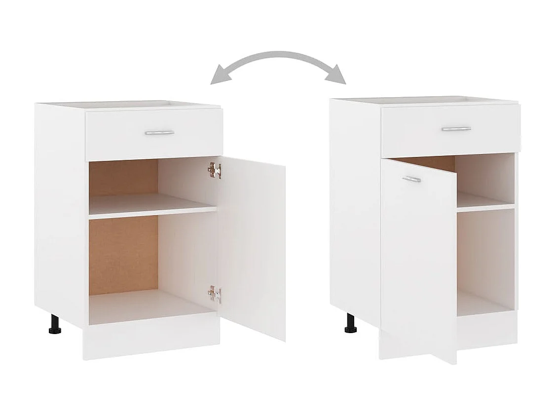 Armoire à tiroirs "Lyon" Blanc 50 x 46 x 81,5 cm Bois d'ingénierie