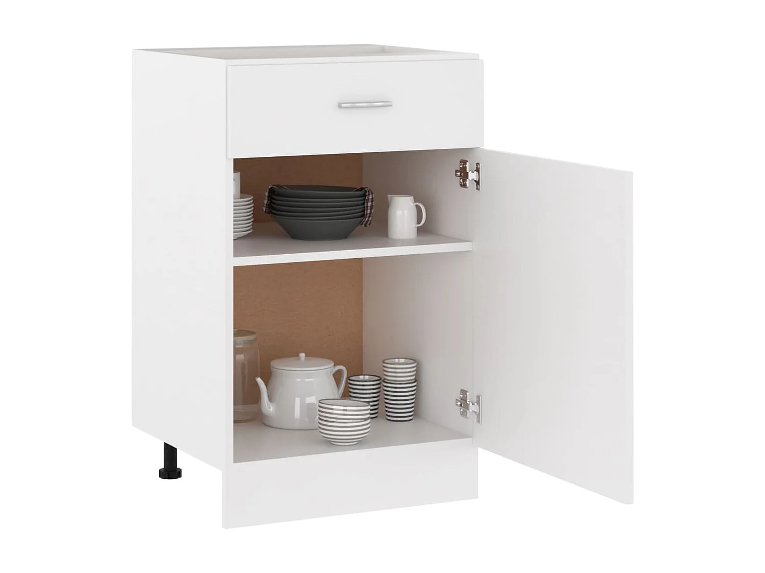 Schubunterschrank Lyon Weiß 50x46x81,5 cm Holzwerkstoff