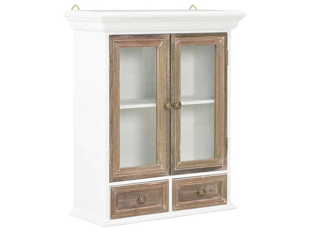 Wandkast 49x22x59 cm bewerkt hout wit