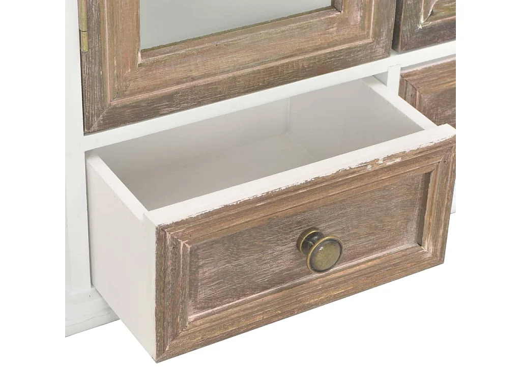 Wandkast 49x22x59 cm bewerkt hout wit