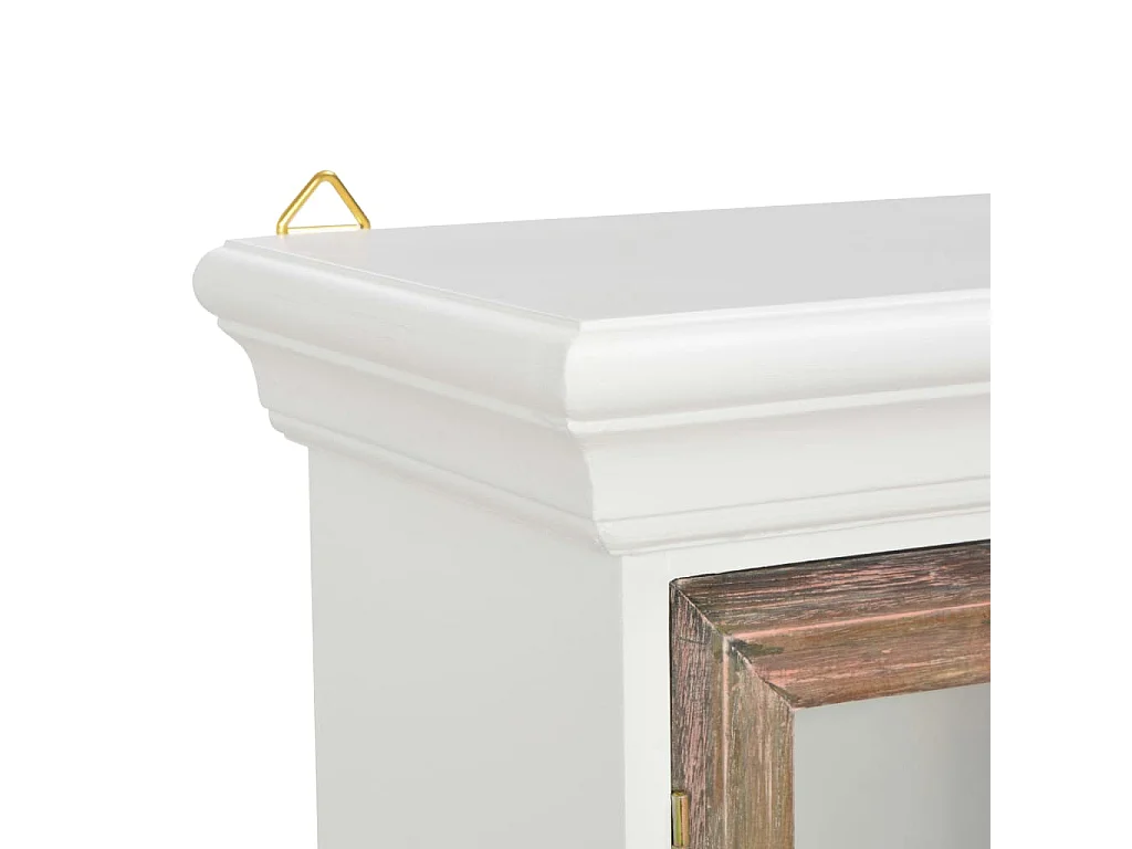 Wandkast 49x22x59 cm bewerkt hout wit