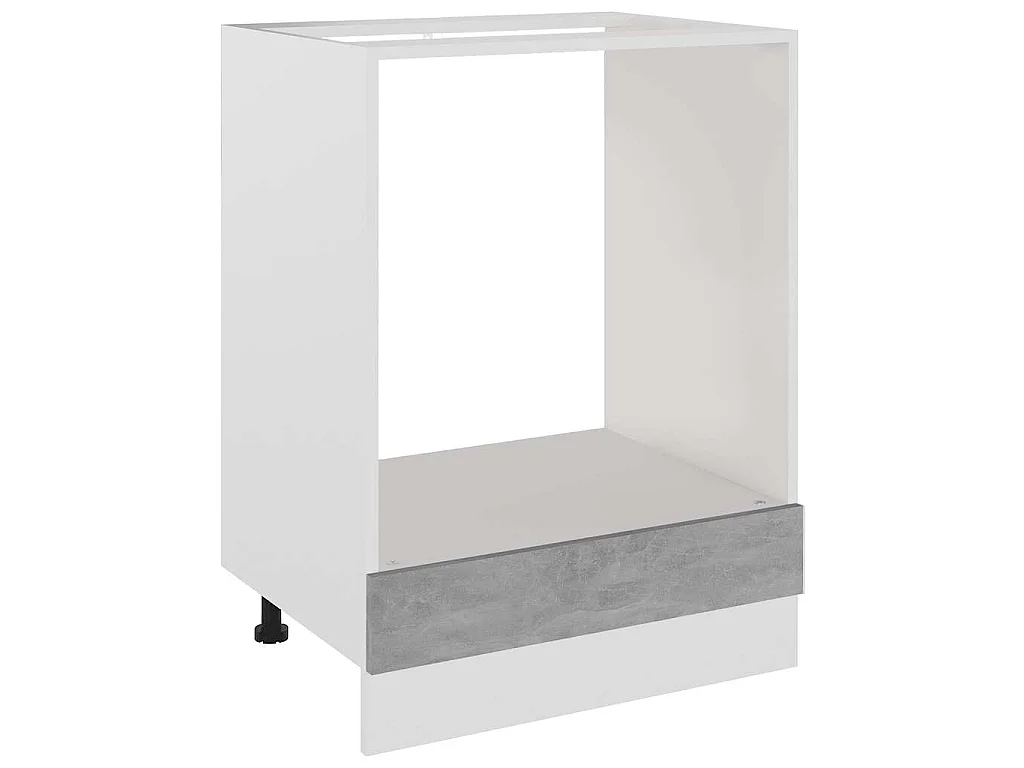 Meuble de four "Riga" Gris béton 60 x 46 x 81,5 cm Bois d'ingénierie