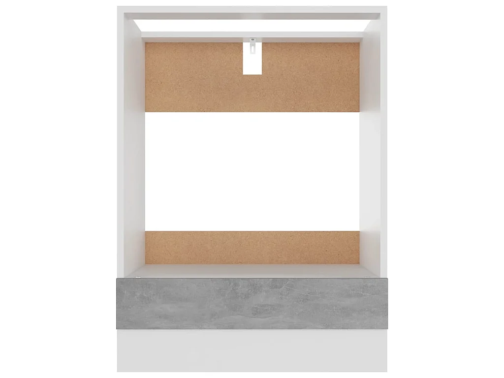 Meuble de four "Riga" Gris béton 60 x 46 x 81,5 cm Bois d'ingénierie