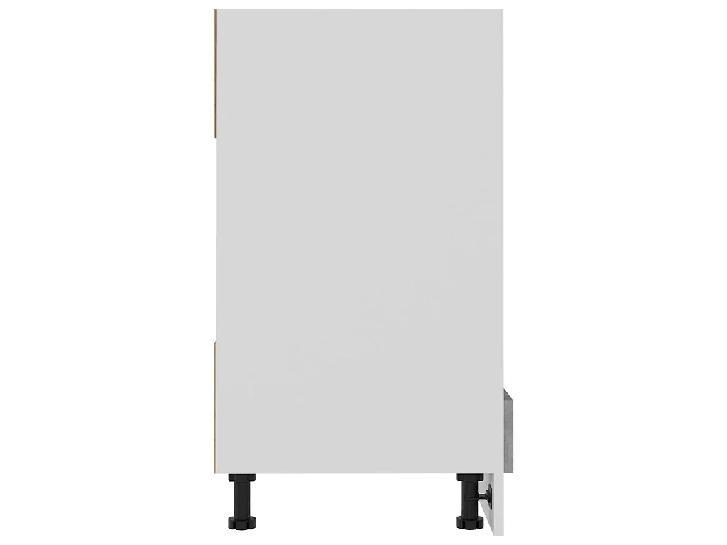 Meuble de four "Riga" Gris béton 60 x 46 x 81,5 cm Bois d'ingénierie