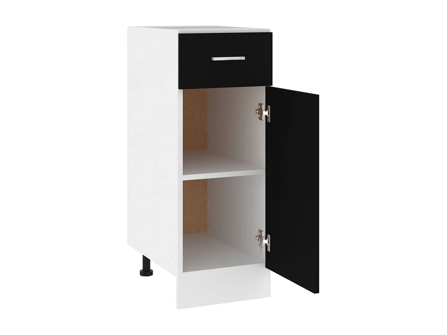 Schubunterschrank Lyon Schwarz 30x46x81,5 cm Holzwerkstoff