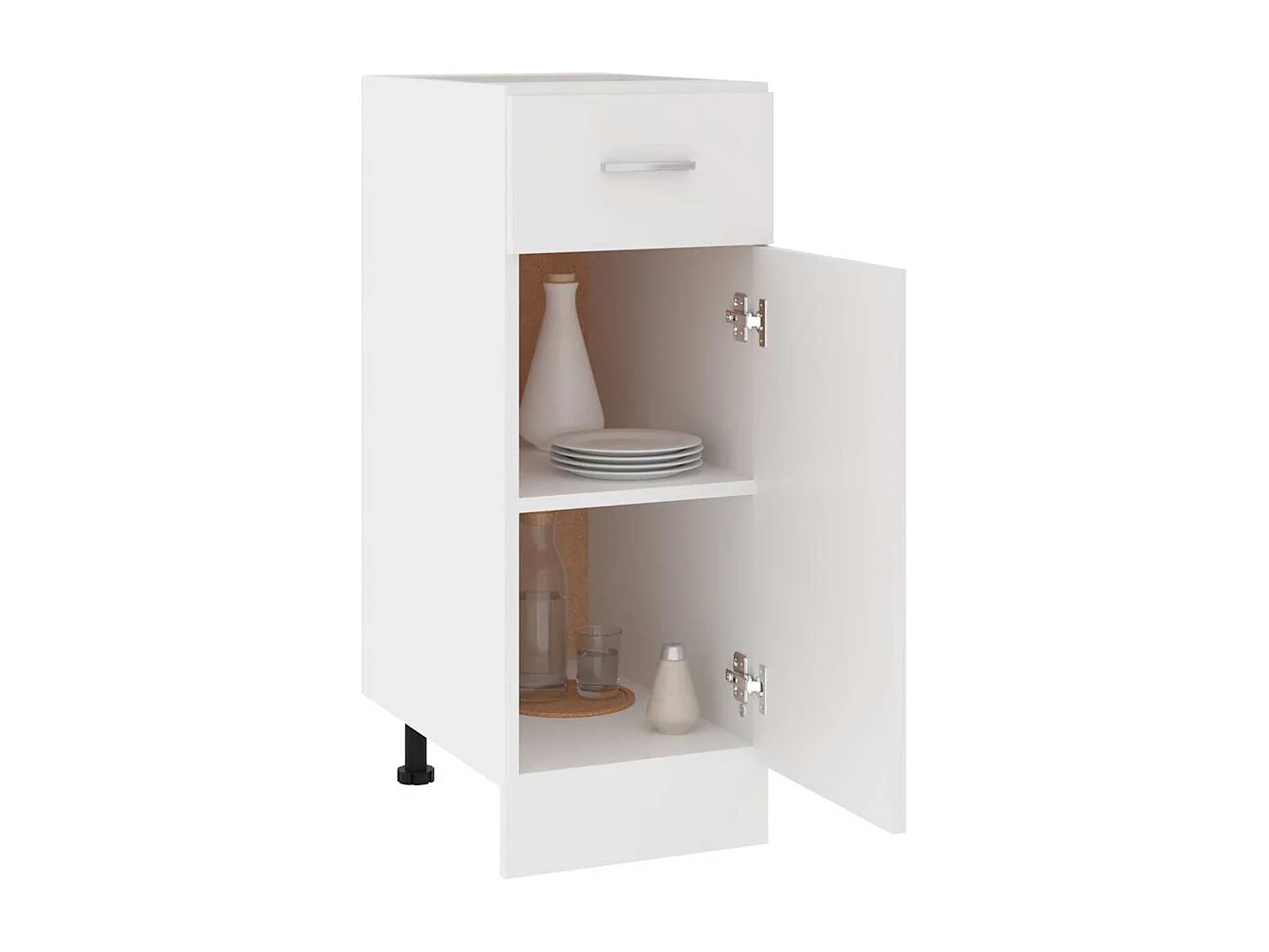 Cajón inferior "Lyon" blanco, 30 x 46 x 81,5 cm, madera de ingeniería