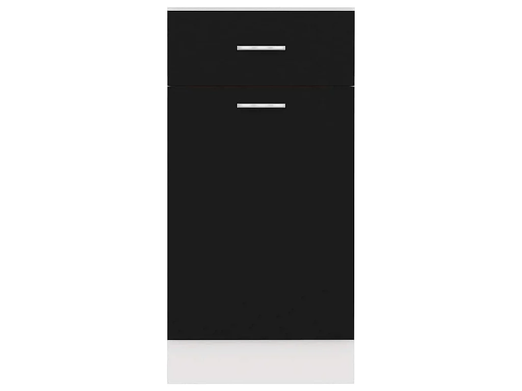 Cajón inferior "Lyon" negro, 40 x 46 x 81,5 cm, madera de ingeniería