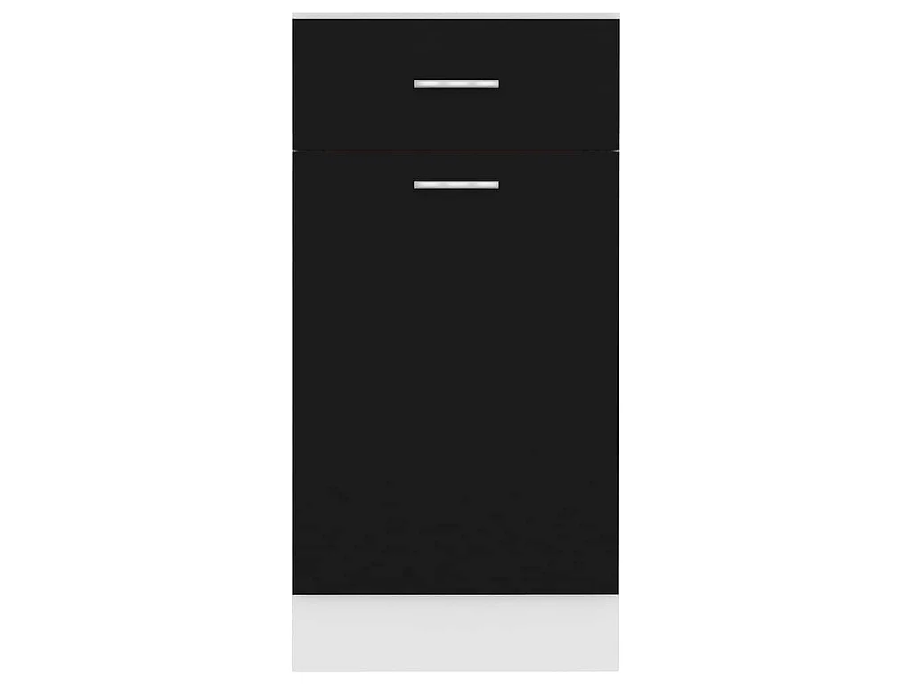 Schubunterschrank Lyon Schwarz 40x46x81,5 cm Holzwerkstoff