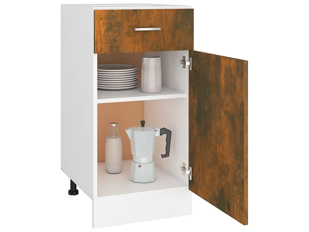 Unterschrank mit Schublade Lyon Räuchereiche 40x46x81,5 cm