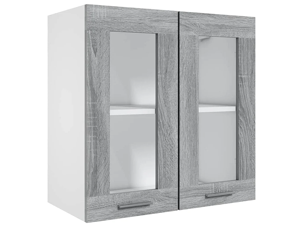 Vitrina colgante "Lyon" gris Sonoma 60x31x60 cm madera de ingeniería