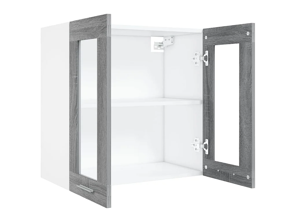 Vitrina colgante "Lyon" gris Sonoma 60x31x60 cm madera de ingeniería