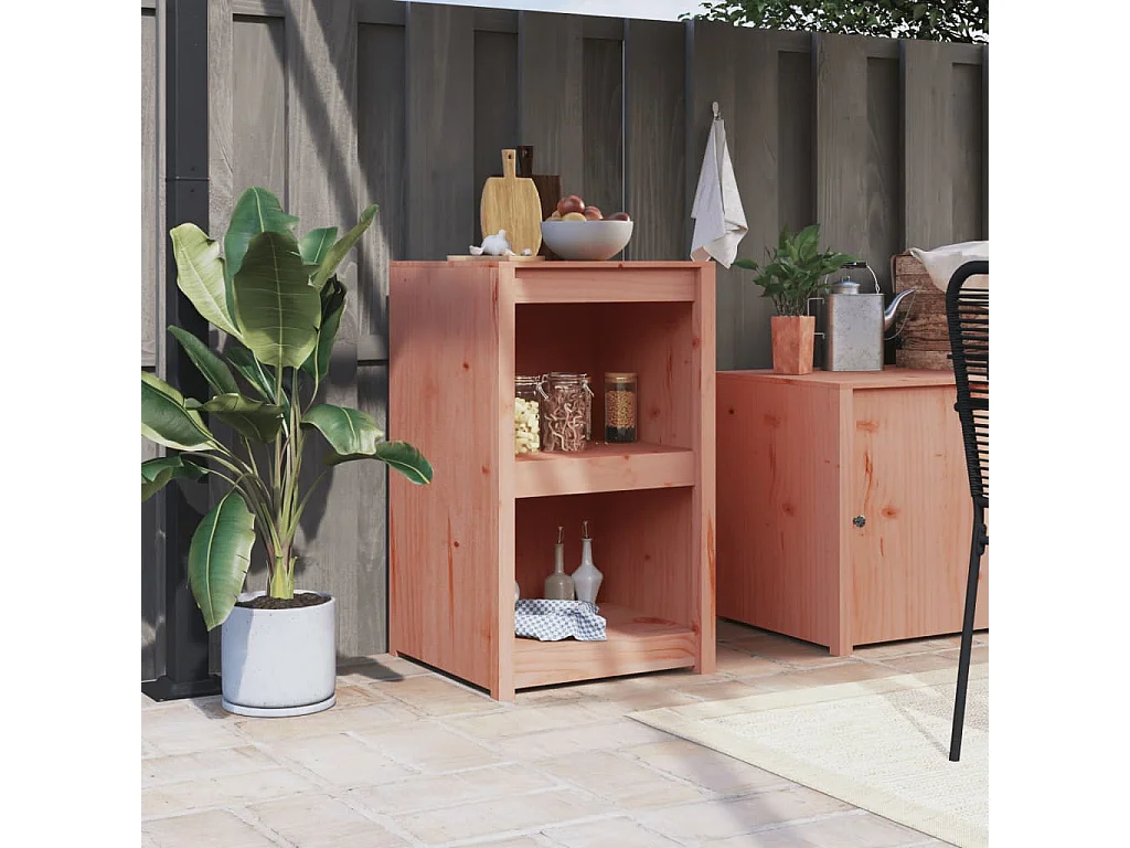 Armoire de cuisine d'extérieur MEPPEL 55x55x92 cm bois massif douglas