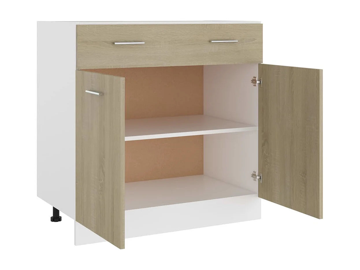 Mobile Inferiore Cassetto Rovere Sonoma 80x46x81,5 Multistrato