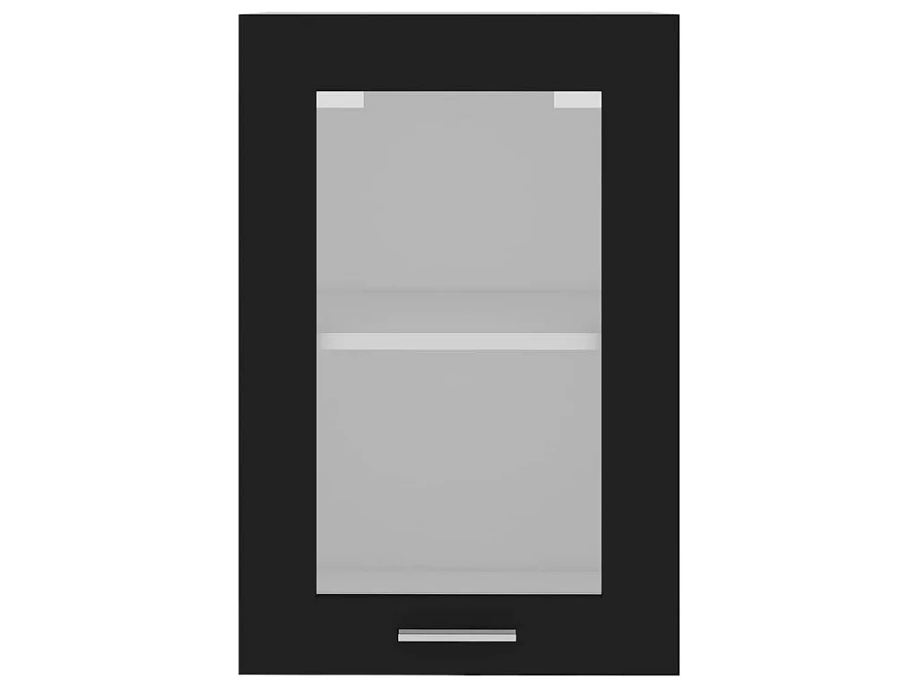 Vitrine suspendue "Lyon" Noir 40 x 31 x 60 cm Bois d'ingénierie