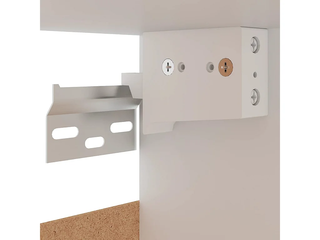 Hangkasten 2 st Lyon 50x31x60 cm bewerkt hout wit