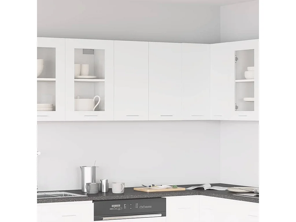 Hängeschrank Lyon Weiß 60x31x60 cm Holzwerkstoff