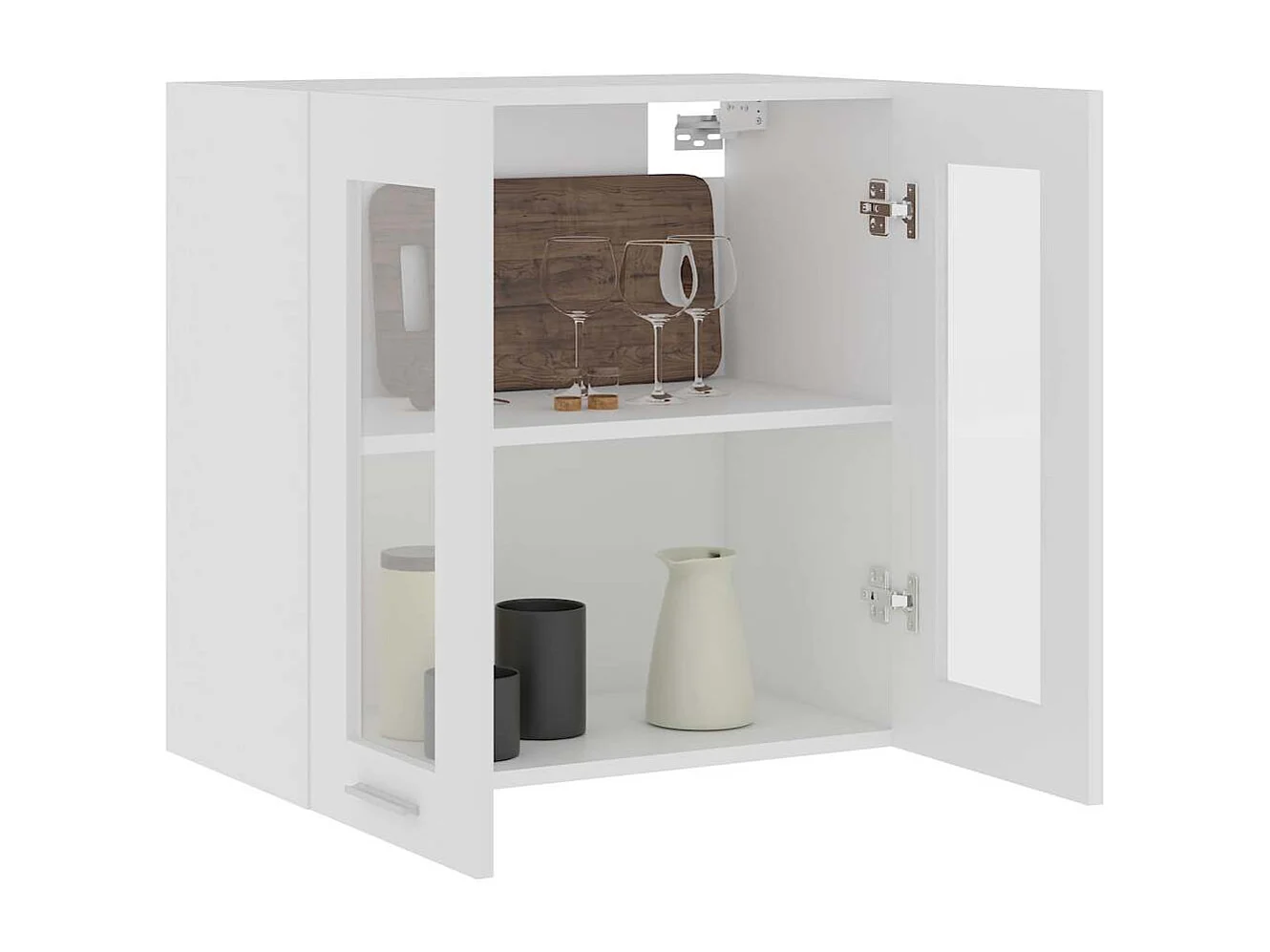 Bovenkast Lyon 60x31x60 cm bewerkt hout wit