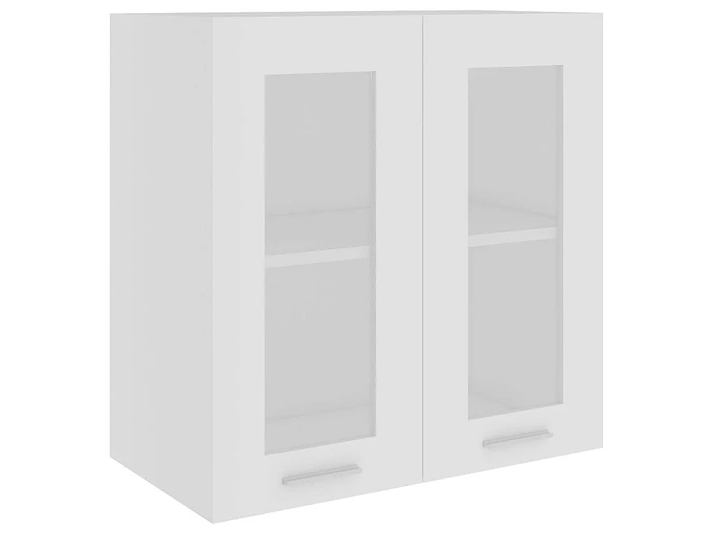 Vitrine suspendue "Lyon" Blanc 60 x 31 x 60 cm Bois d'ingénierie