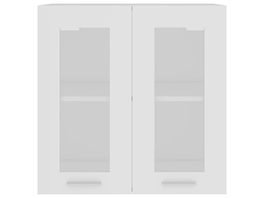 Vitrine suspendue "Lyon" Blanc 60 x 31 x 60 cm Bois d'ingénierie