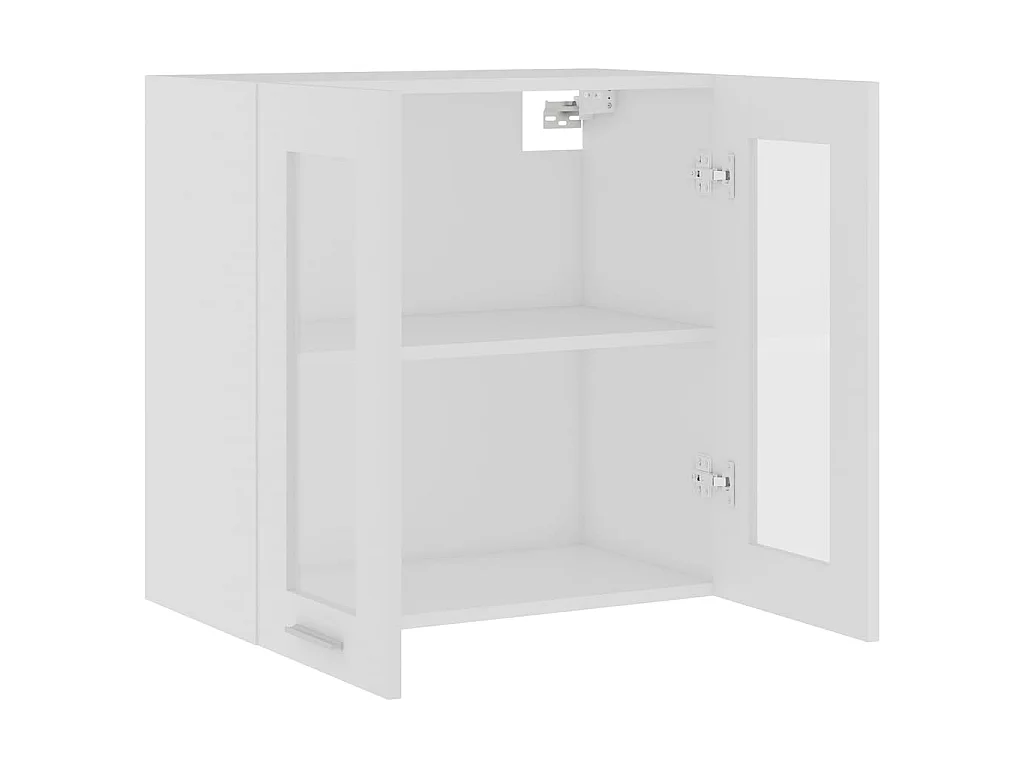 Vitrine suspendue "Lyon" Blanc 60 x 31 x 60 cm Bois d'ingénierie