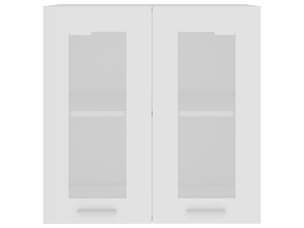 Vitrine suspendue "Lyon" Blanc 60 x 31 x 60 cm Bois d'ingénierie